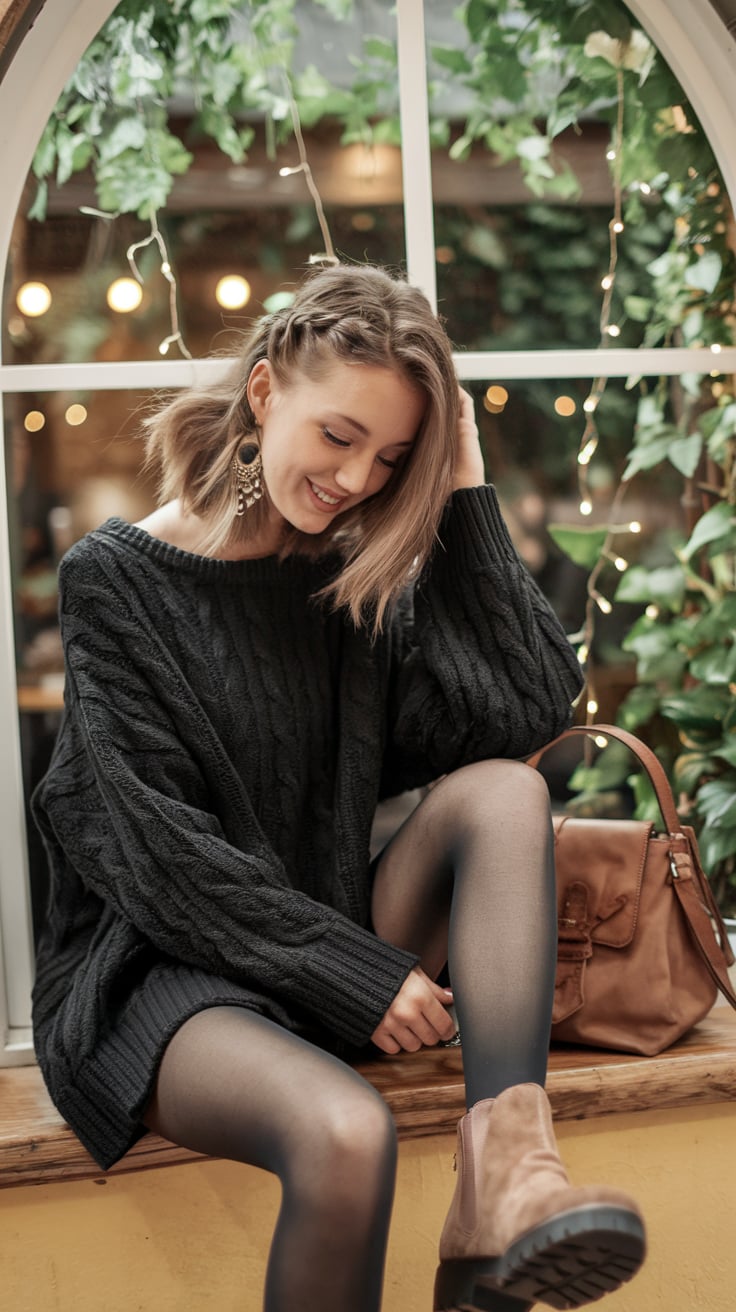 Cozy Café Vibes: Casual New Year Outfit