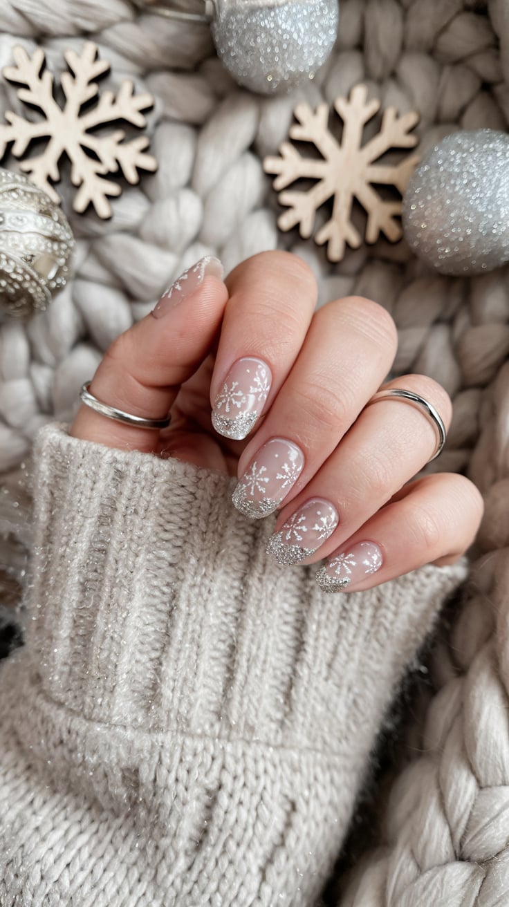 Festive Silver Nail Designs